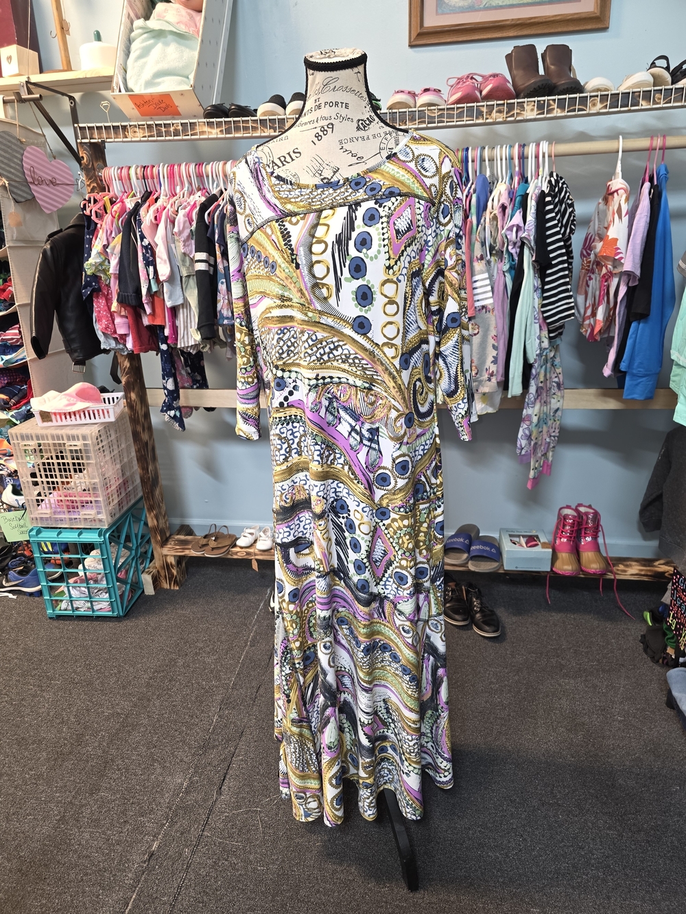 Attitudes By Renee Paisley Multicolor Boho Maxi Dress